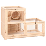 Gabbia per criceti 81 x 40 x 60 cm in legno massello di abete marrone 02_0041682
