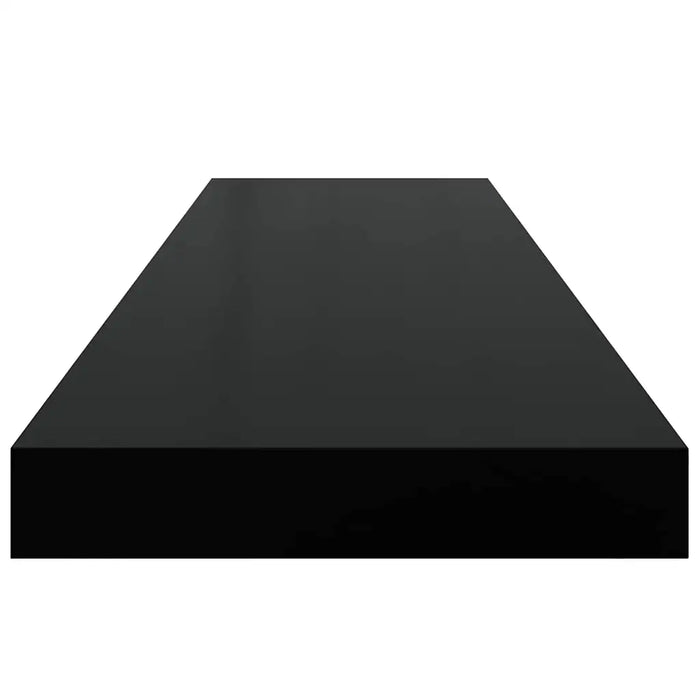 Scaffali a Parete 2 pz Nero Lucido 90x23,5x3,8 cm in MDF cod mxl 33103