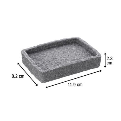 Portasapone Moderno In Resina grigio D Appoggio Effetto Pietra