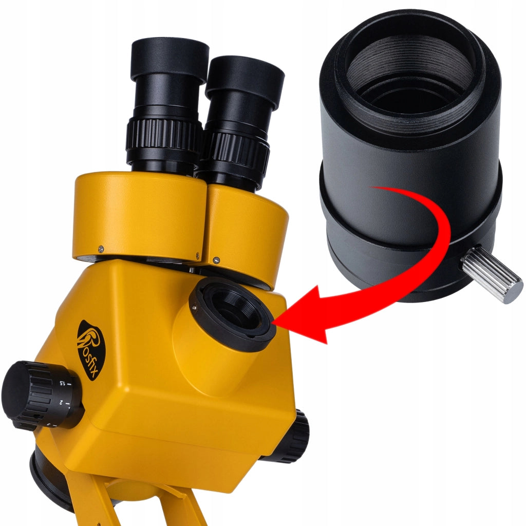 Mikroscopio Trinoculare Rosfix Neptune Pro – Zoom 7–45x con Fotocamera 4K e Illuminatore LED | Sistema Ottico Greenough