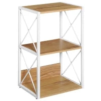 Mobiletto Scaffale per Soggiorno Cucina, Bagno 3 Ripiani Salvaspazio Legno 40x35x72.5cm