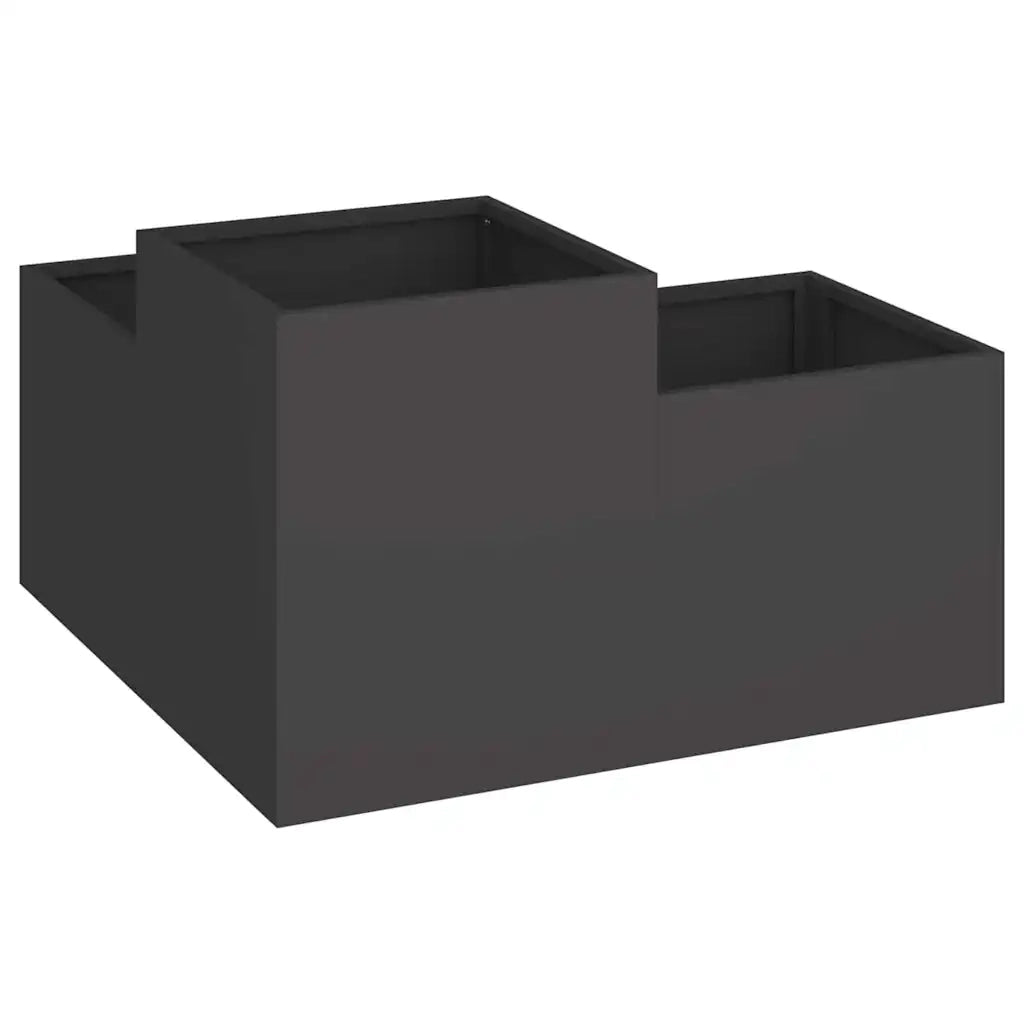 Vaso da giardino Nero 100 x 100 x 48 cm Acciaio