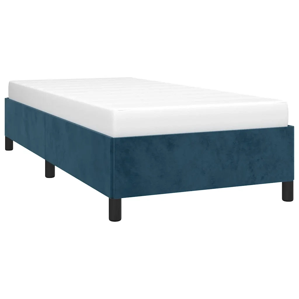 Giroletto senza Materasso Blu Scuro 100x200 cm in Velluto 347310