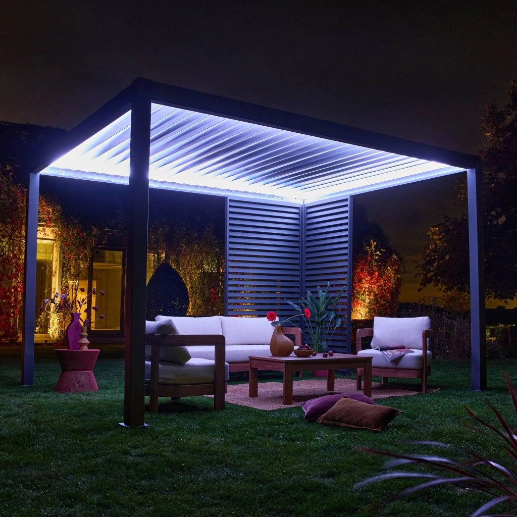 Persiana in alluminio da 1.3m per pergola a lamelle triomphe,