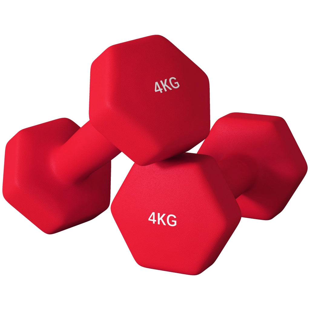 Halt¨¨res esagonali con maniglie antiscivolo ¨C zephmum ¨C rosso, 2x4kg