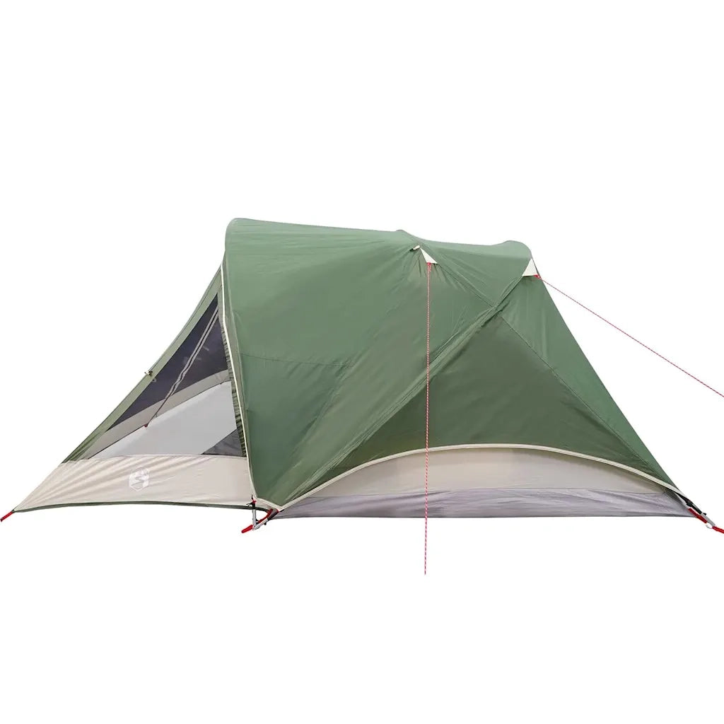 Tenda da Campeggio a Cabina per 4 Persone Verde Impermeabile 94713
