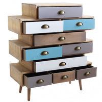 Mobiletto Kingston 80x36,5x91,5 h cm in Legno Multicolor