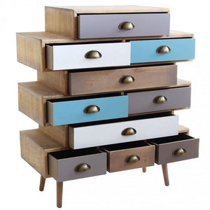 Mobiletto Kingston 80x36,5x91,5 h cm in Legno Multicolor