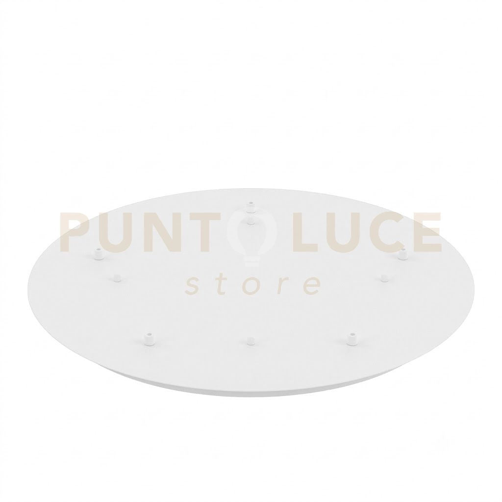 ROSONE IN METALLO D.60CM 5 FORI BIANCO