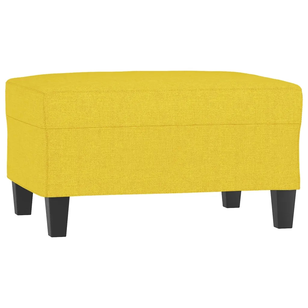 vidaXL Set di Divani 4 pz con Cuscini Giallo Chiaro in Tessuto