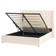 Letto contenitore velluto bianco sporco 160 x 200 cm glamour elegante