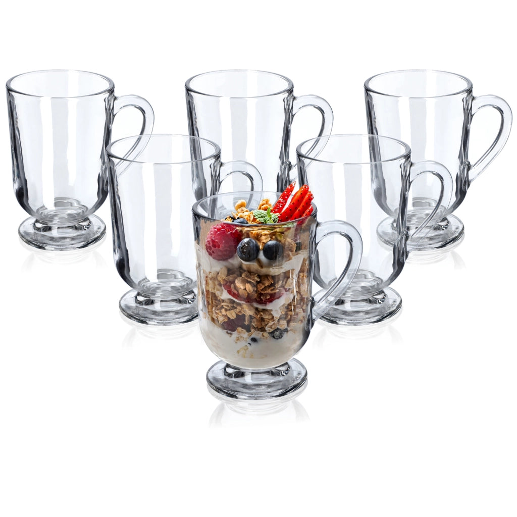 Set di 6 bicchieri KADAX per caffè, tè, latte macchiato, succhi di frutta e altre bevande.