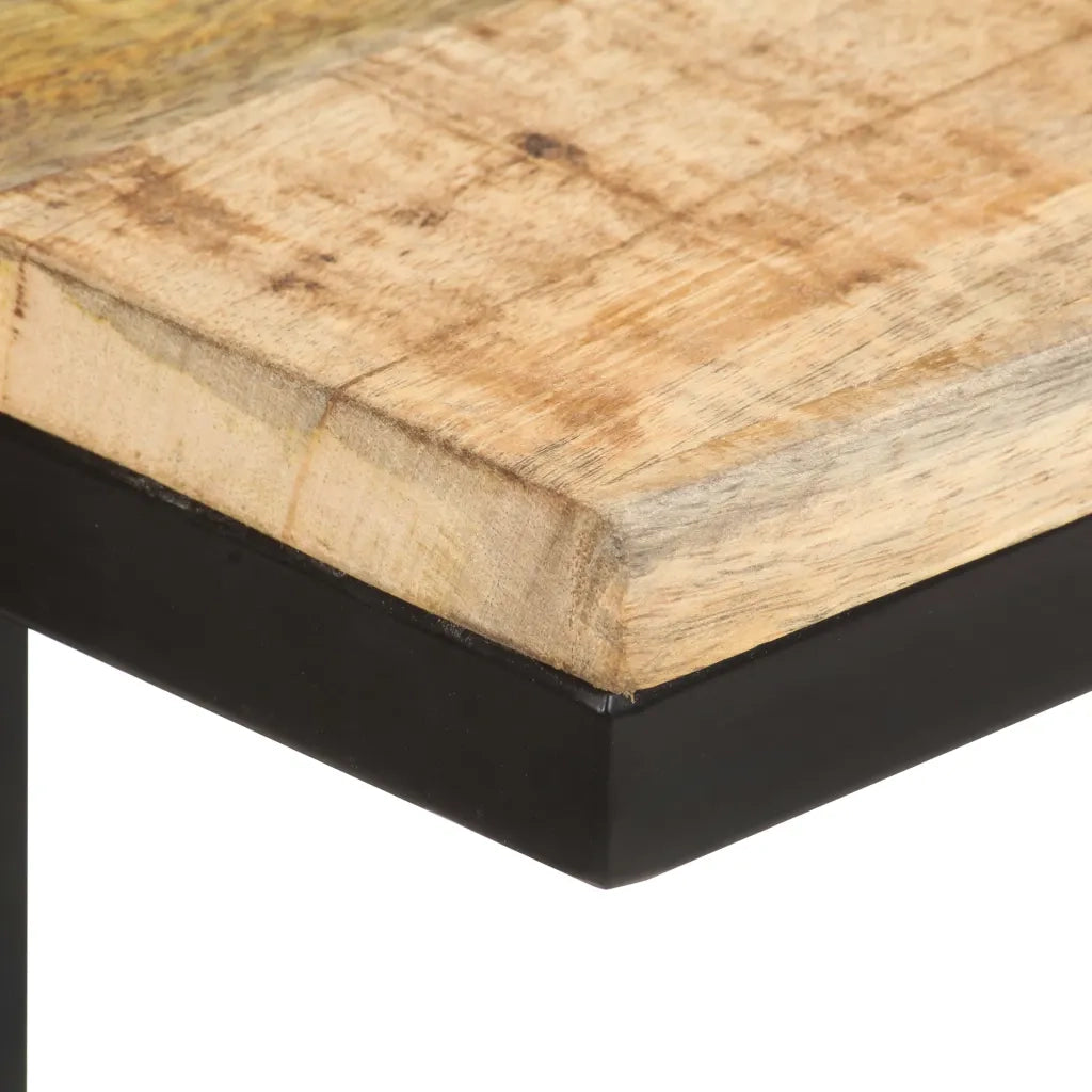 Tavolini Laterali 2 pz 31,5x24,5x64,5 cm Legno di Mango Grezzo cod mxl 59741