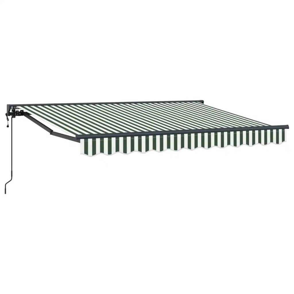 Tettuccio Elettrico Retrattile Verde e Bianco 3 x 2 m 3421141