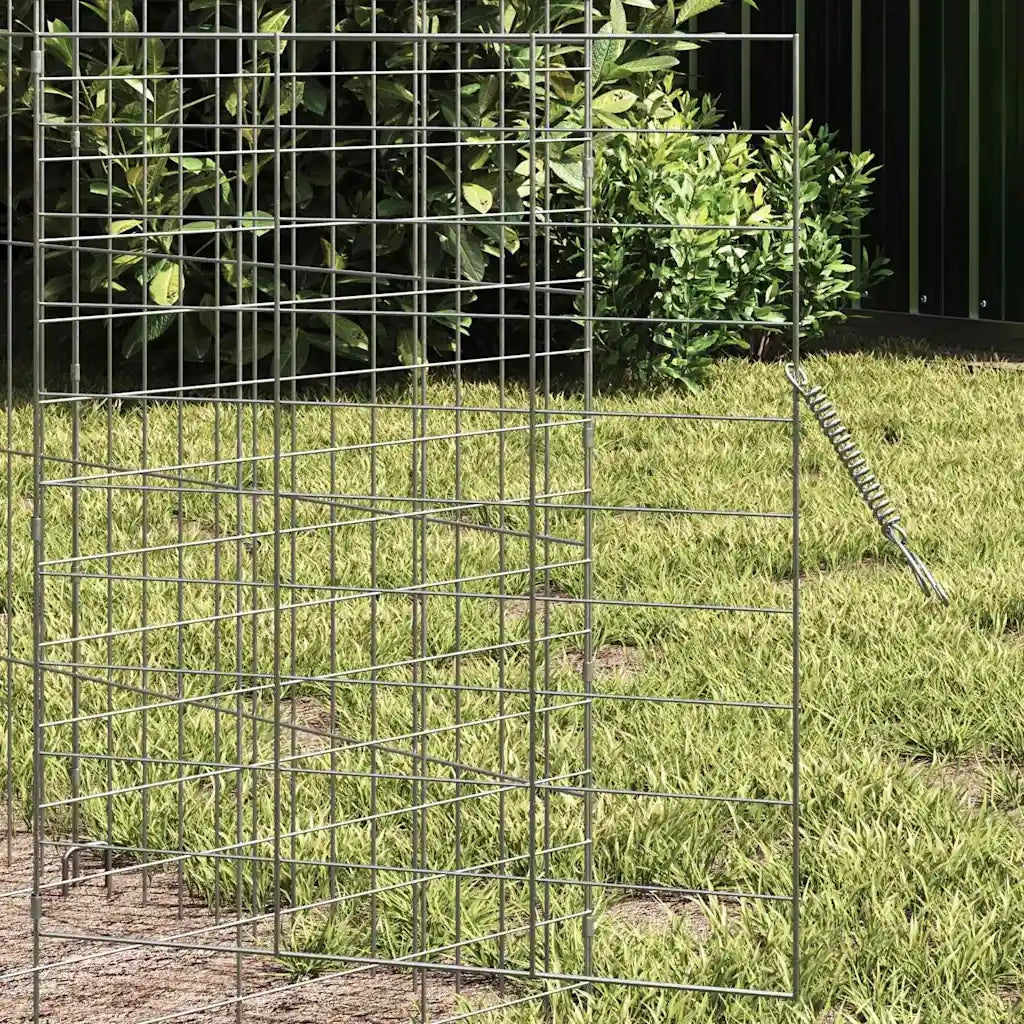 Gabbia per Conigli Argento 600 x 78 x 78 cm Acciaio zincato