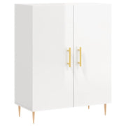 Credenza | Madia | Buffet da pranzo | Armadio da pranzo 69,5x34x90 cm in Legno Multistrato Bianco Lucido