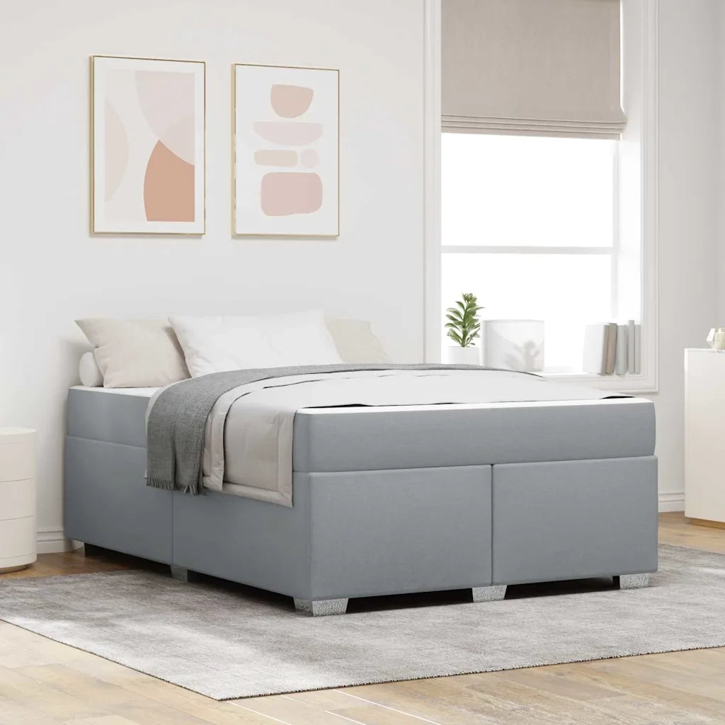 Struttura del letto Grigio chiaro 160 x 200 cm Tessuto
