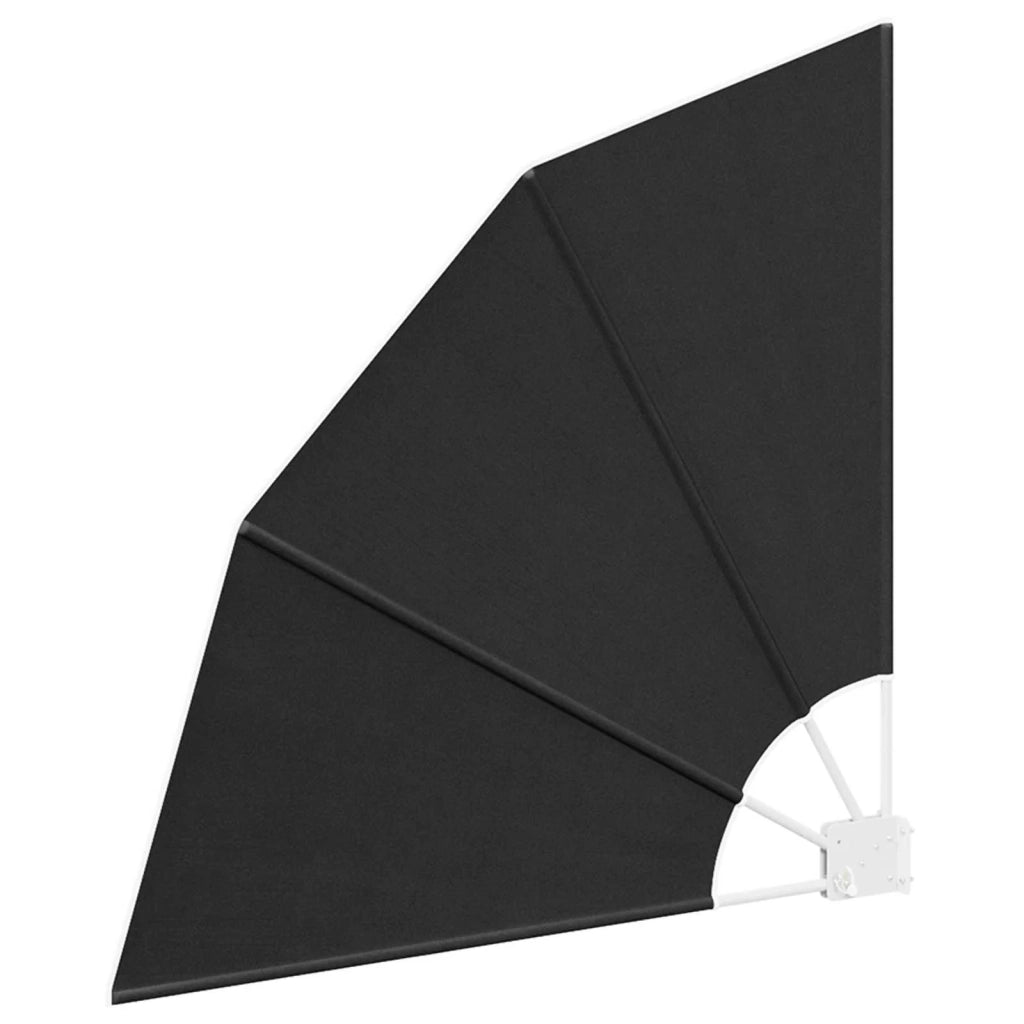 Schermo di Privacy per Balcone 115 x 115 cm Poliestere Nero 42000908