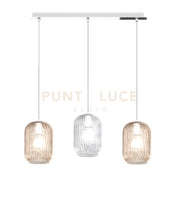SOSPENSIONE CROMO 3 LUCI RETTANGOLARE VETRI TR + 2X AM 1181CR-S3 R-TA
