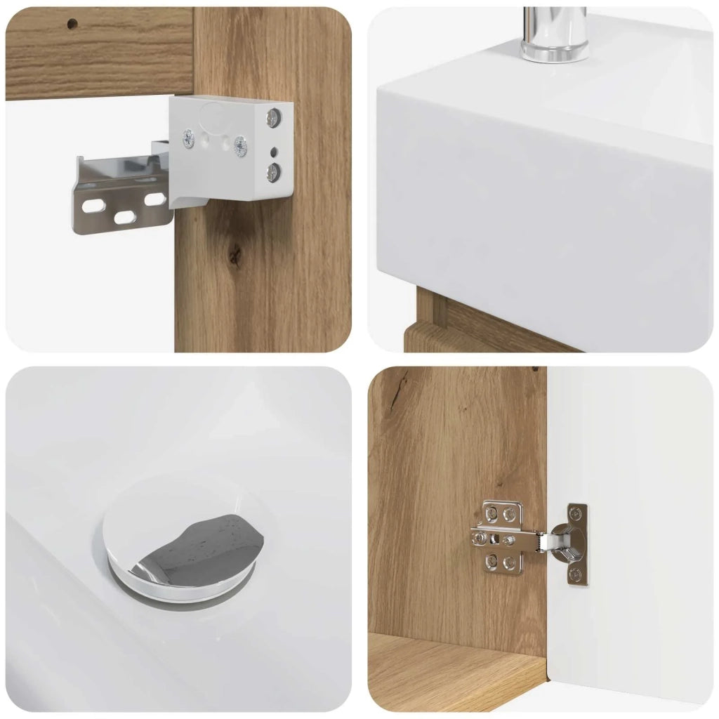 Mobile bagno con rubinetto Rovere Artigianale 889510