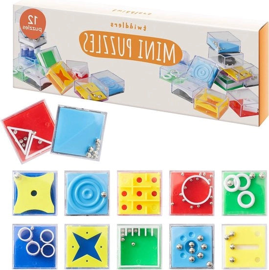 12 Mini Giochi da Riconoscere Giochi di Attesa per Bambini Ragazzi Ragazze - Feste per Bambini Compleanni Regali per Bambini Regali da Uscire Cadeau.