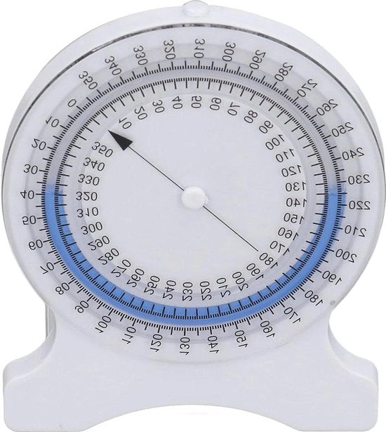 Inclinometro per fisioterapia - Inclinometro con sfere in gomma resistenti all'usura - Buona tenuta ermetica - Facile rotazione - Strumento di misura blu.