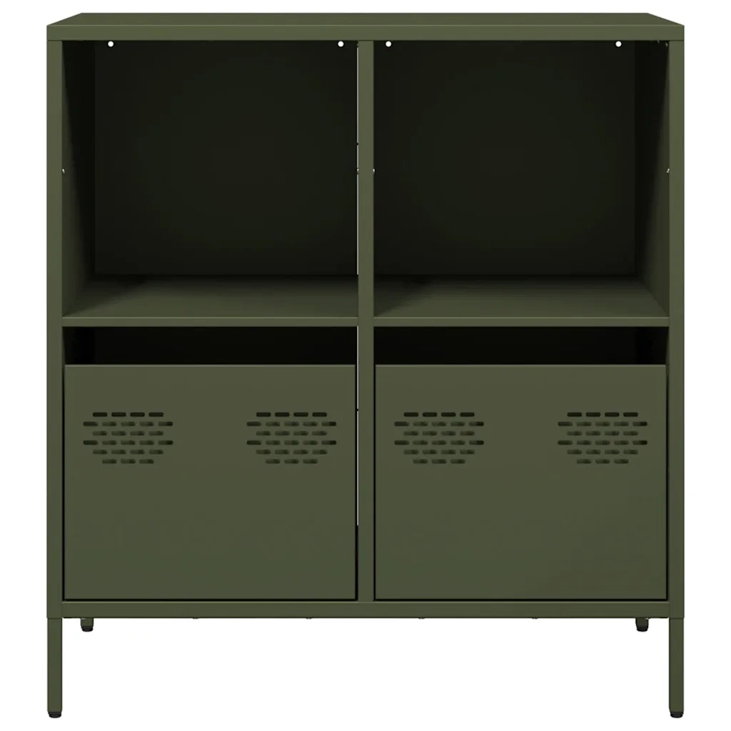 Credenza Verde Oliva 68x39x73,5 cm in Acciaio Laminato a Freddo 851362