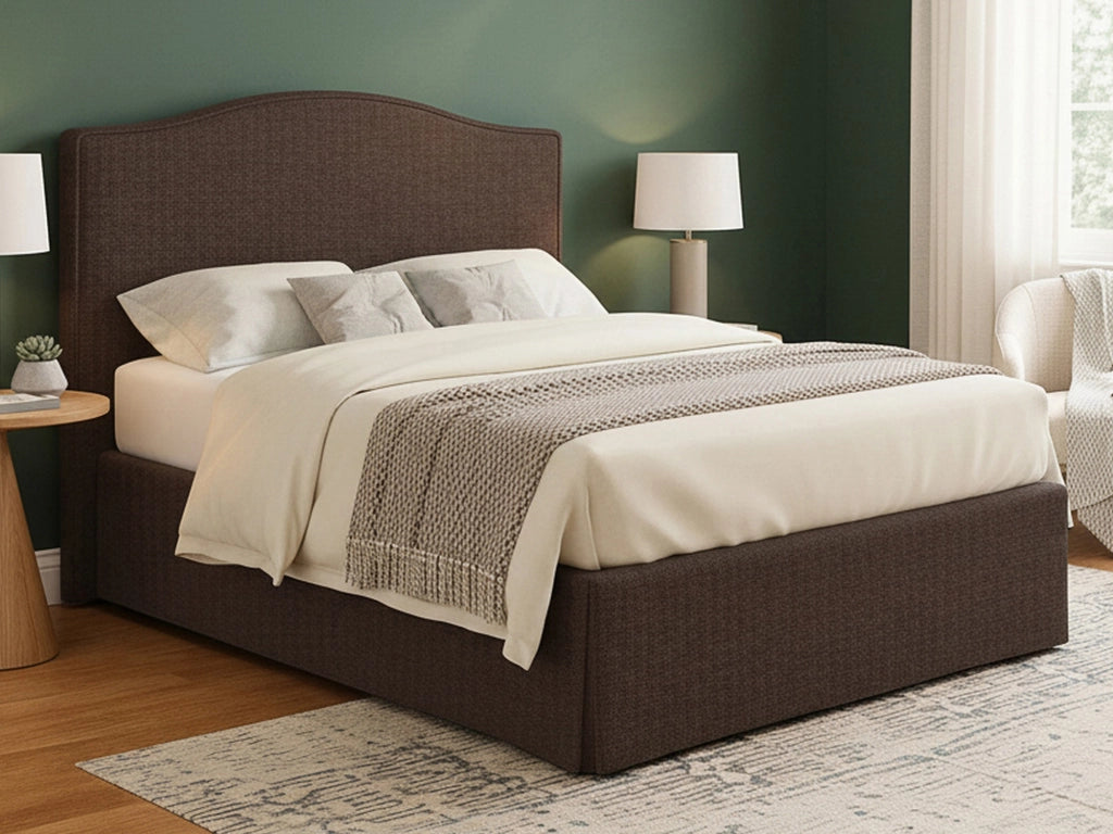 Runcorn, Letto Piazza e Mezza Sfoderabile Made in Italy, Marrone