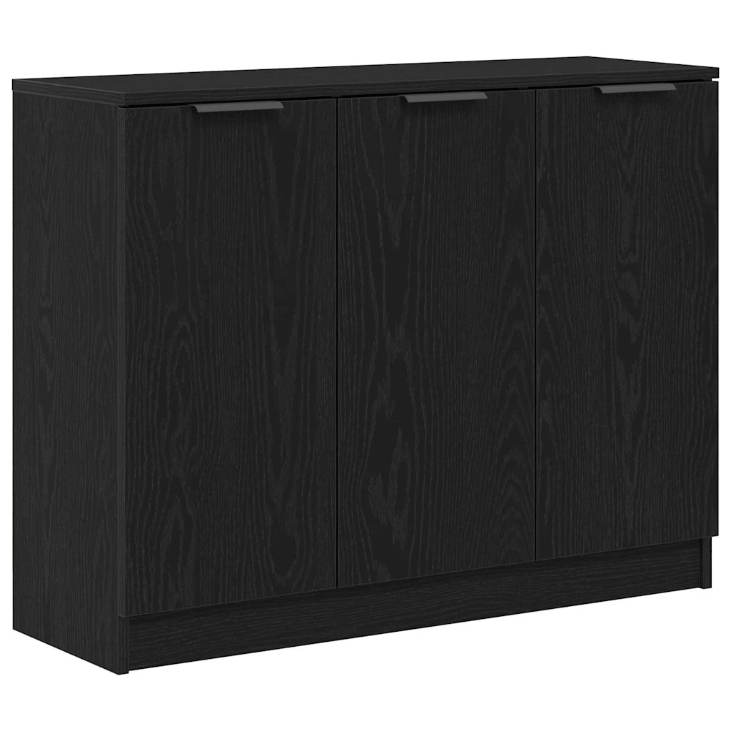 Credenza-Buffet-Armadio da cucina Rovere Nero 90,5 x 30 x 70 cm Legno multistrato