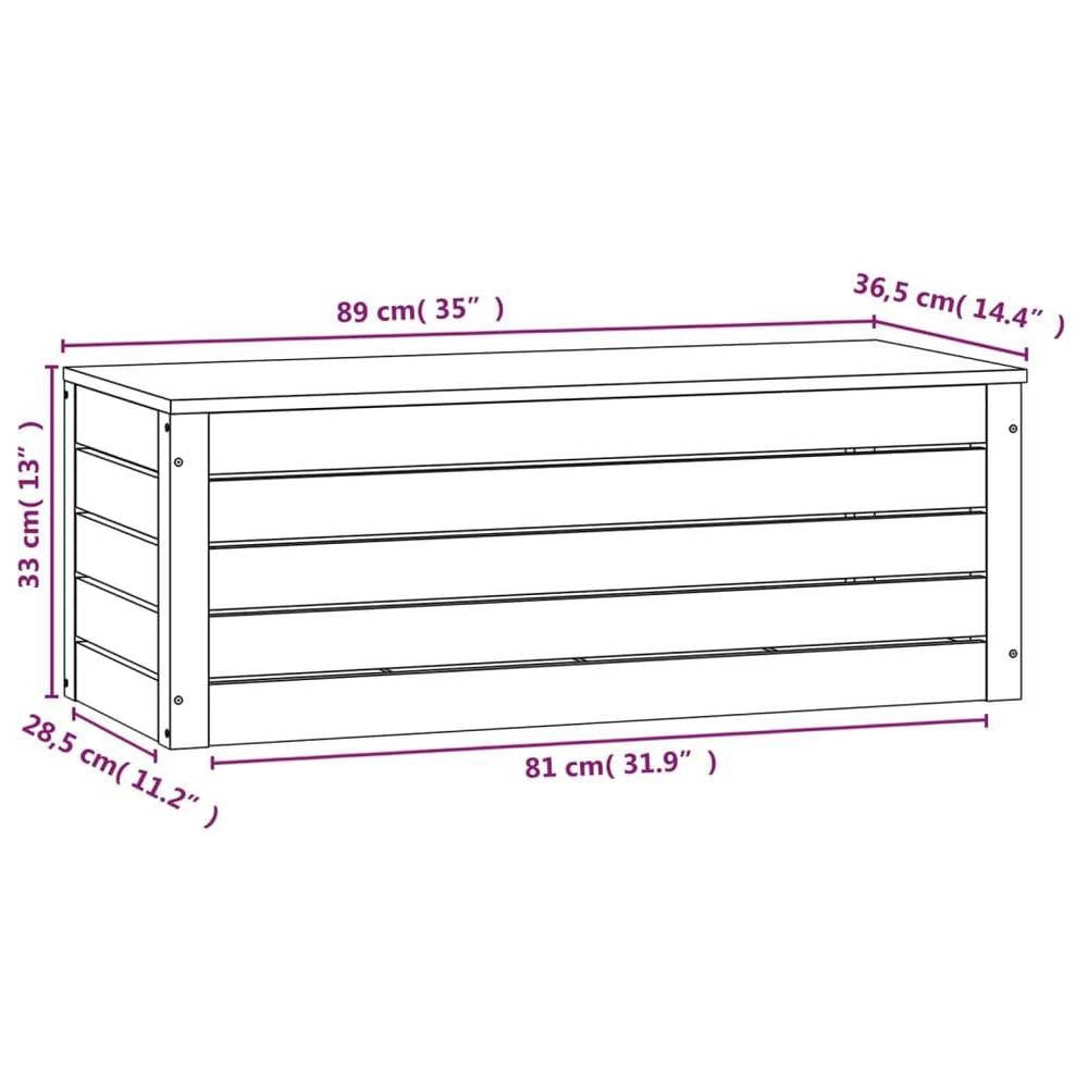Chest 89x36.5x33 Cm Solid Pine Wood