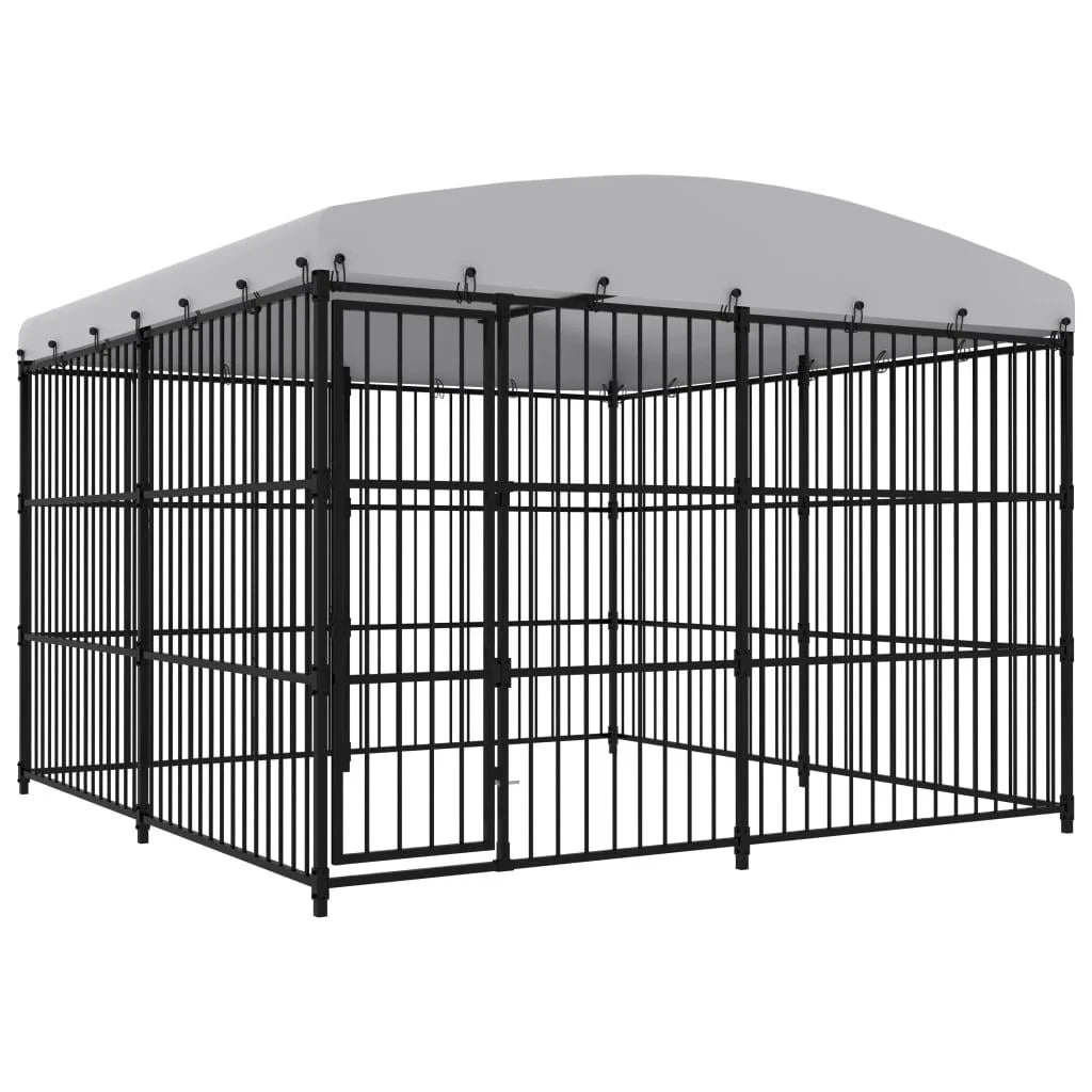 Cuccia da esterno Gabbia Parco per cani da esterno con tetto 300 x 300 x 210 cm 02_0000449