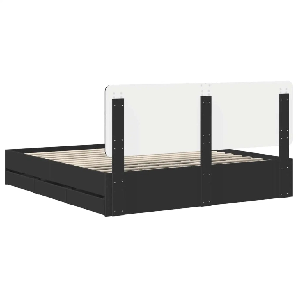 Struttura del letto Nero 180 x 200 cm Legno Ingegnerizzato 3412568