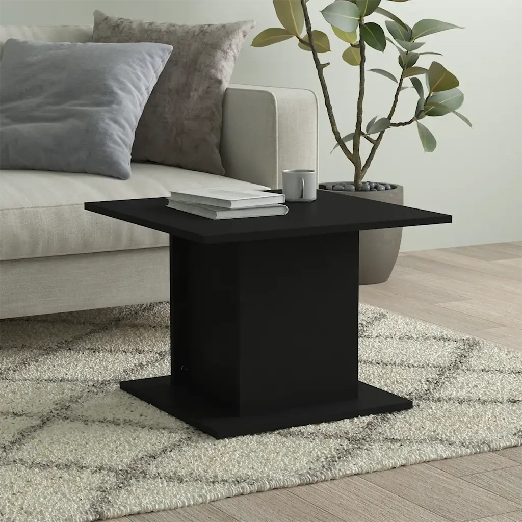 Tavolino da salotto | Tavolino da caff¨¨ | Tavolino da Soggiorno Nero 55,5x55,5x40 cm in Truciolato