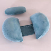 Cuscino per la gravidanza con capigliatura per dormire durante la maternità: cuscino per schiena, glutei, addome e gambe - comfortabile e regolabile con coprifuoco rimovibile (blu)