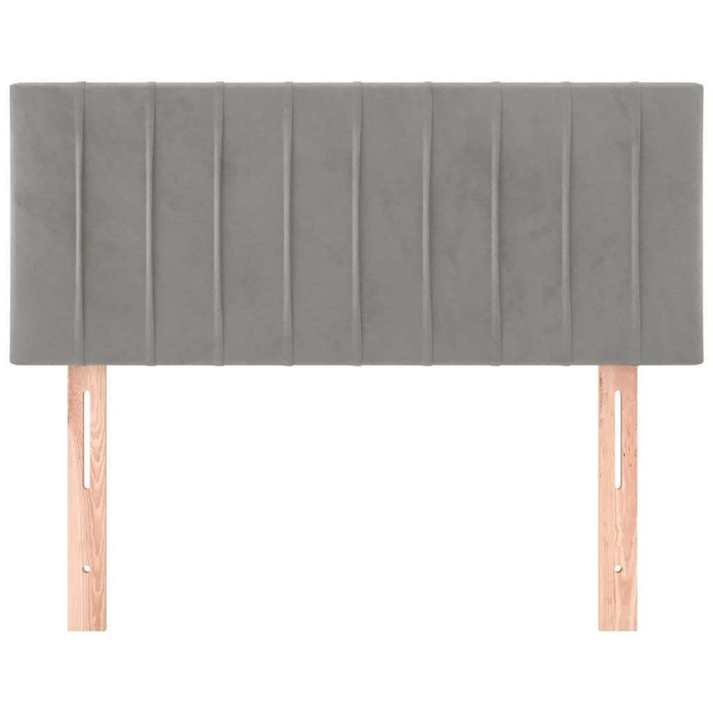 Testiera Grigio Chiaro 100x5x78/88 cm in Velluto