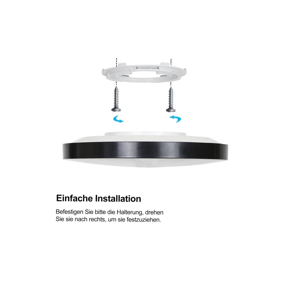 ZMH Lampada da soffitto a LED dimmerabile da 50 W, design anello Via Lattea, colore bianco