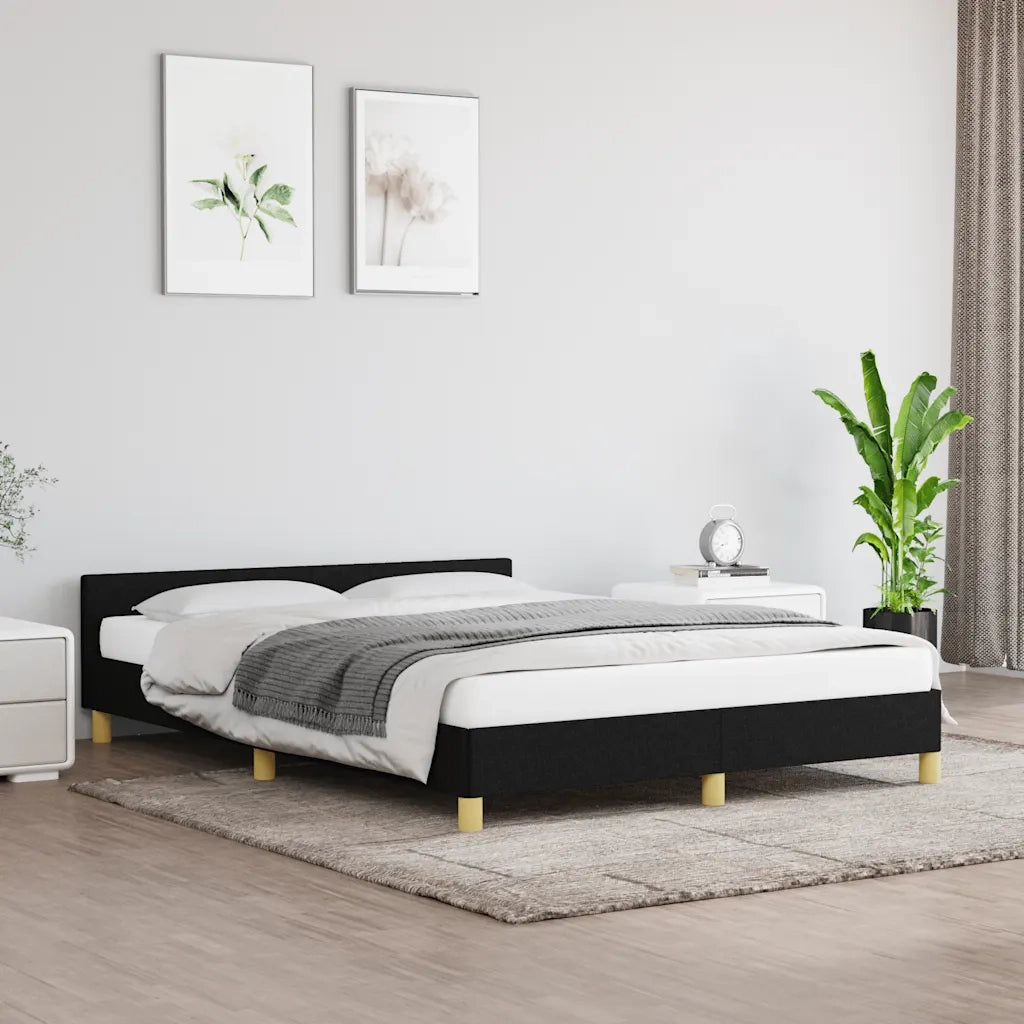 Giroletto senza Materasso Nero 140x190 cm in Tessuto 347409