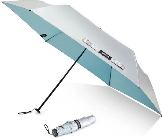 Parasole portatile pieghevoli per viaggiatori compatti ultraleggeri in fibra di carbonio sottili mini UV protegge solo 4 oz