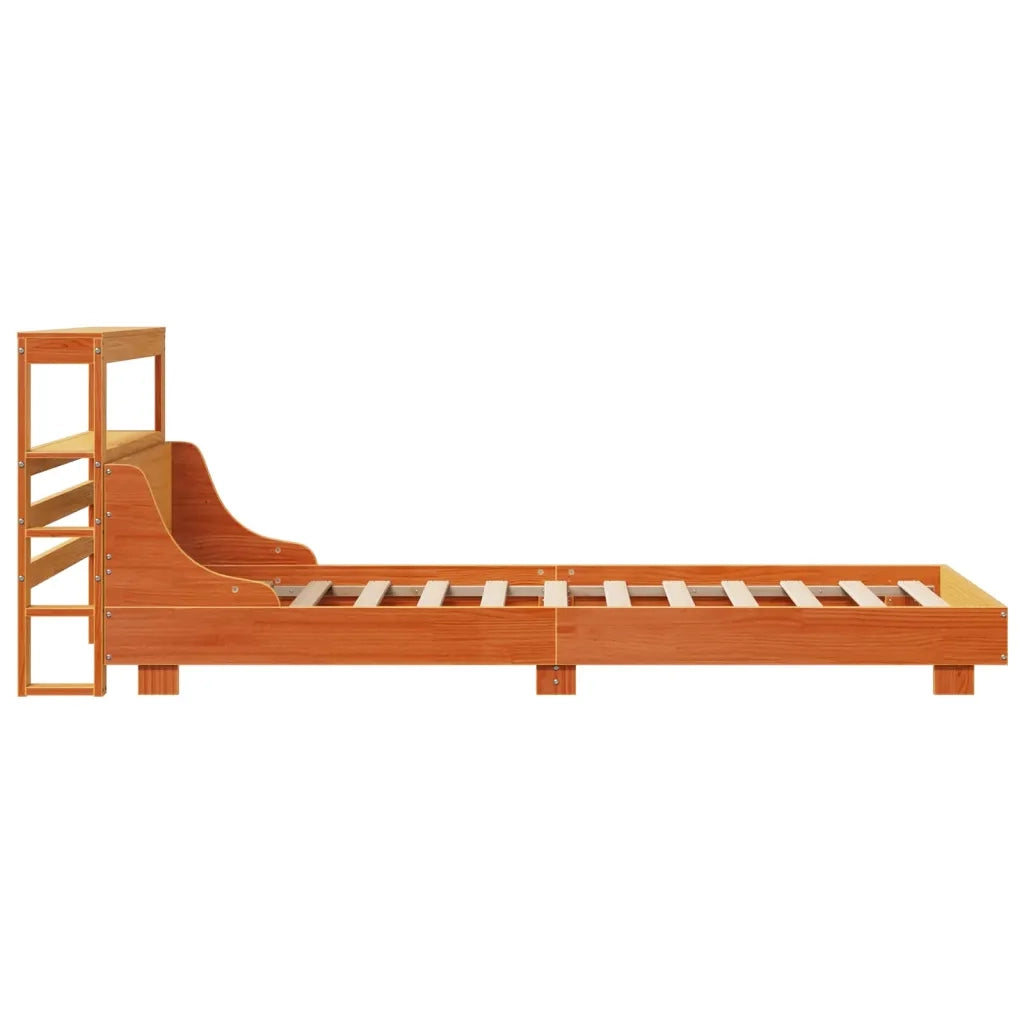 Letto senza Materasso Marrone Cera 100x200 cm in Legno di Pino