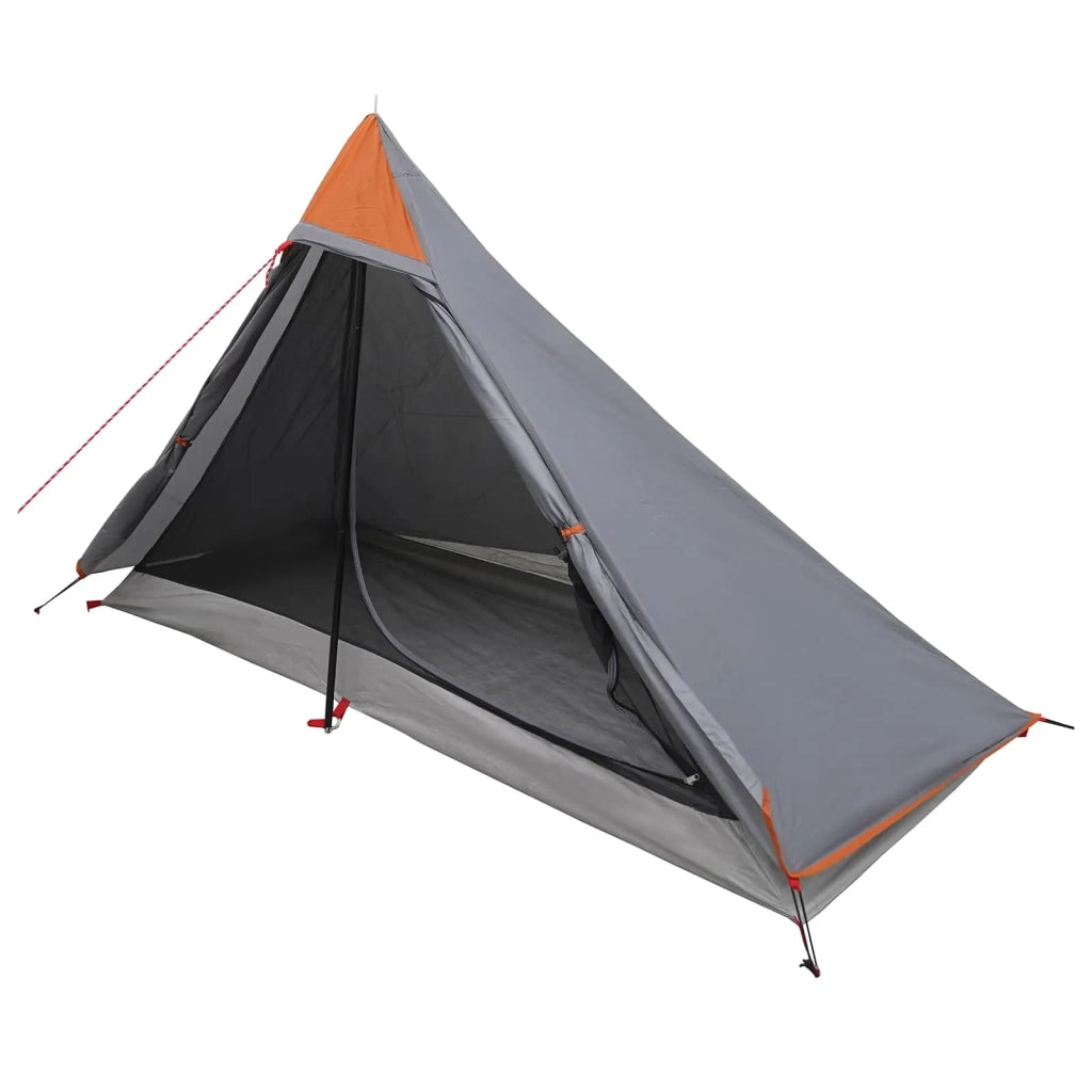 Tenda da backpacking Grigio e arancione 222 x 85 x 125 cm 42017417