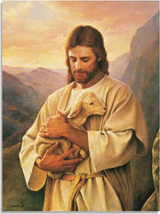 Poster decorativo di Gesù su tela per la decorazione della camera da letto - religioso arredamento per la camera - 30 x 45 cm