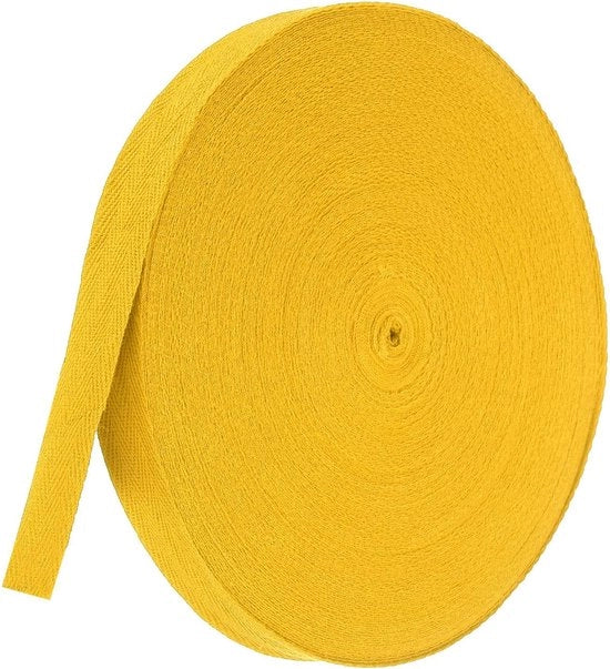 Telaio di Sostegno in Tela di Cotone a Bias 20 mm - 50 Metri di Rolo - Cintura Naturale morbida - Singola - Per Sartoria e Artigianato - Tela di Cotone Sostenibile - Nastro da Cucito