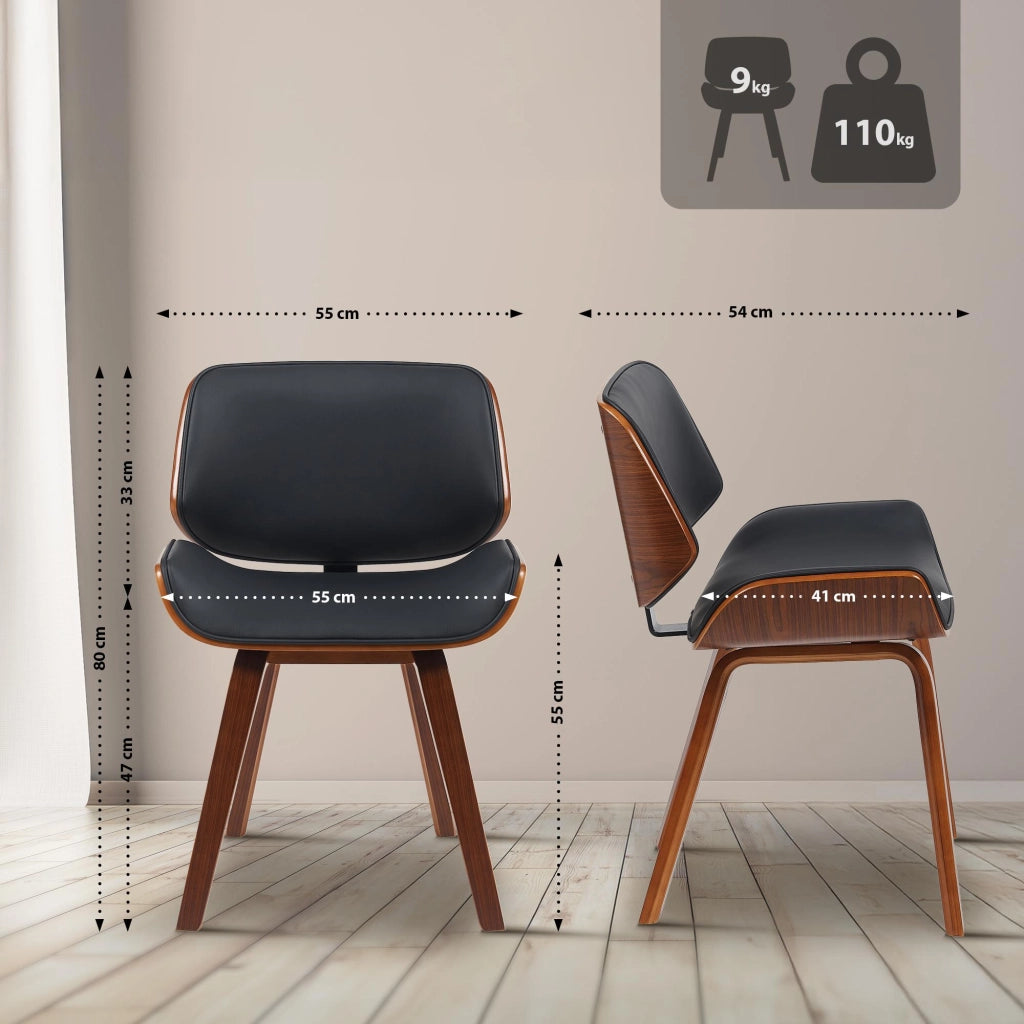 Sedia visitatore Beverley in ecopelle 1