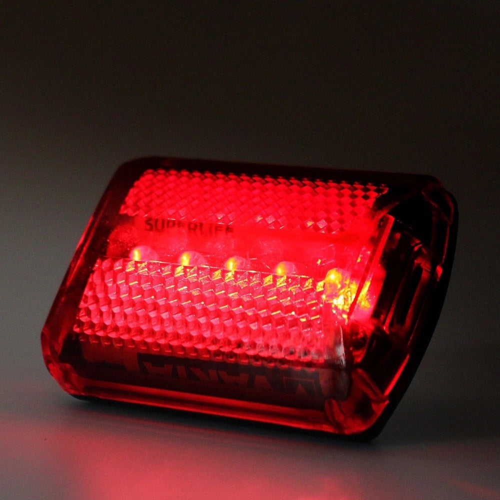 Trade Shop - Set Luci Led A Batteria Anteriore Posteriore Per Bici Attacco Universale Xc-2075 -