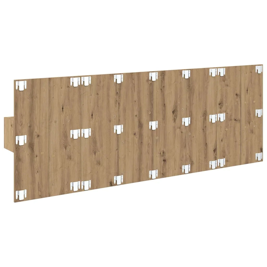 Testata con Comodino 3 pz-Set di 3 Testiera con Contenitore Rovere artigianale Legno multistrato 359940