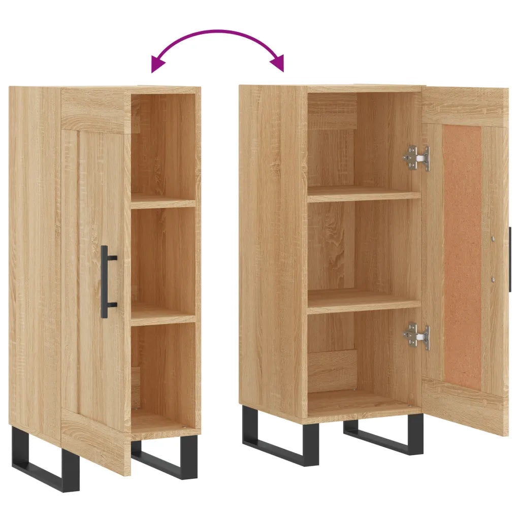 Credenza | Madia | Buffet da pranzo | Armadio da pranzo Rovere Sonoma 34,5x34x90 cm in Legno Multistrato