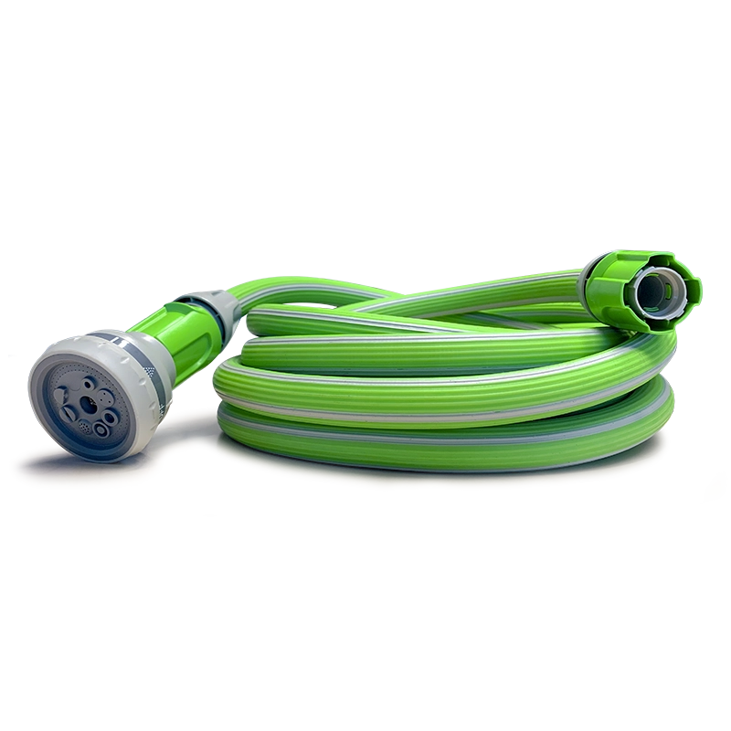 Idroeasy, Tubo Acqua Estensibile da Giardino 15 Metri, Diametro 5/8", Tubo Irrigazione Estendibile x3 Volte, Anti Nodo e Anti Torsione, Atossico, Leggero, Salvaspazio e Riciclabile, Made in Italy