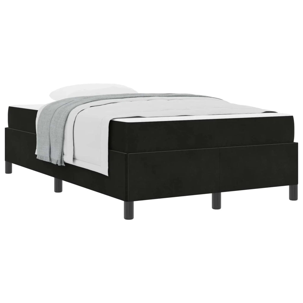 Struttura del letto con materasso Nero 120 x 190 cm Tessuto