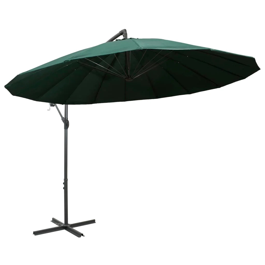 Ombrellone a sospensione 3 m alluminio verde 02_0008729