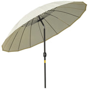 Parasole da giardino rotondo inclinabile ¨C zephmum ¨C 2.5 m beige metallo fibra di vetro
